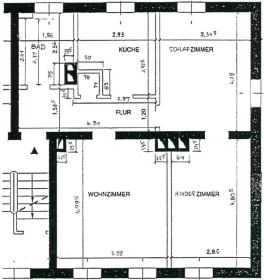 3-Raum-Etagenwohnung in Ronneburg, Grundriss 2