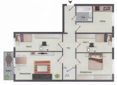 Grundriss für Wohnung mieten in Gera
