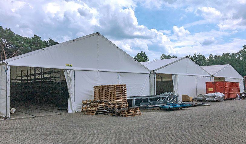 Zelte zur langfristigen Miete | Lager | Baustelle | Arbeitsz