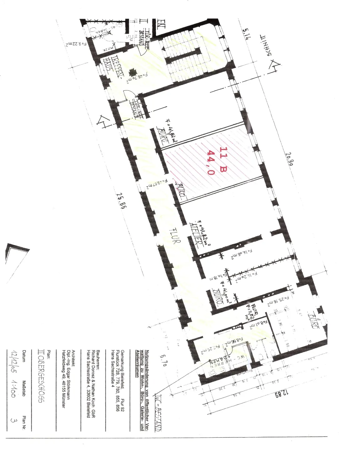 Grundriss für Büro / Praxis in Bielefeld