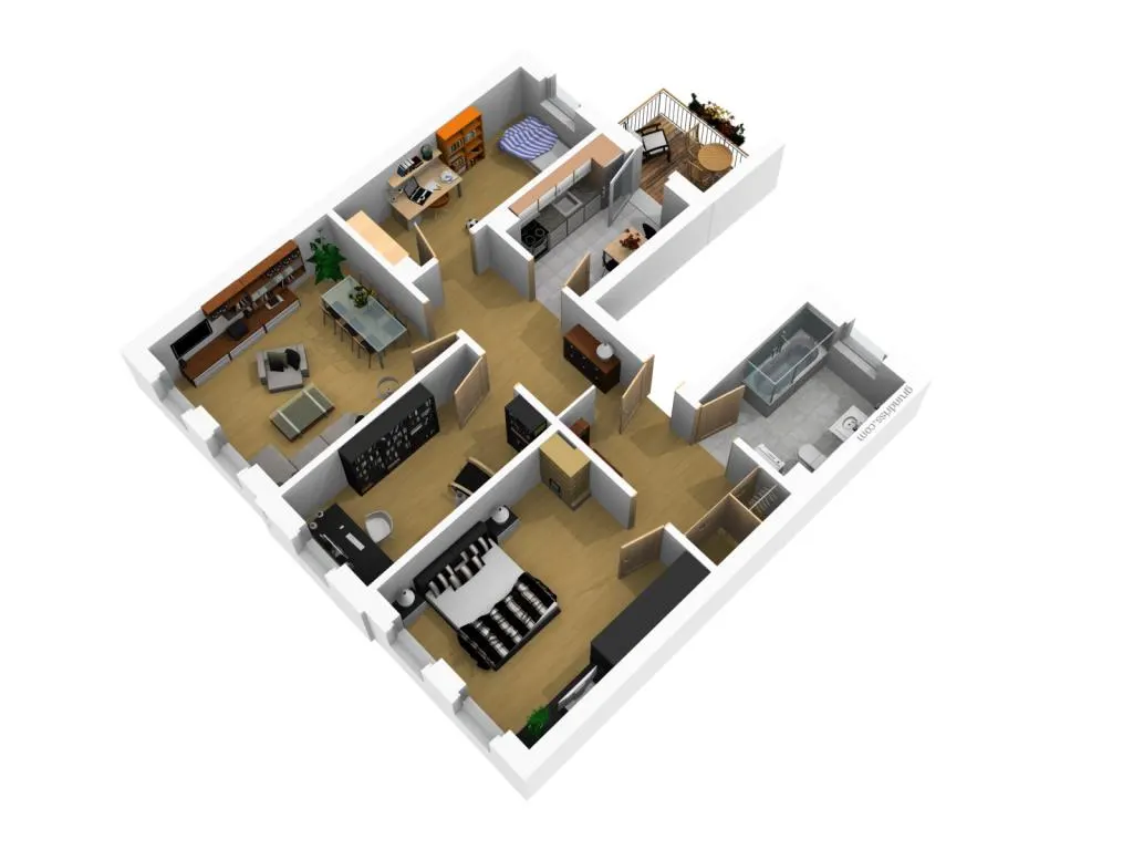 Grundriss für 4-Raum-Etagenwohnung in Gera-Pforten