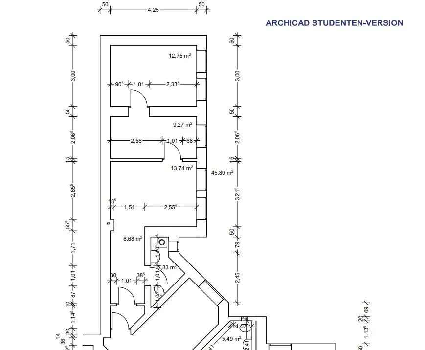 Grundriss für 2-Raum-Etagenwohnung in Gera