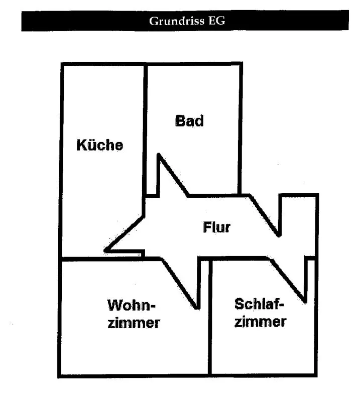 Grundriss für 2-Raum-Erdgeschosswohnung in Gera-Pforten
