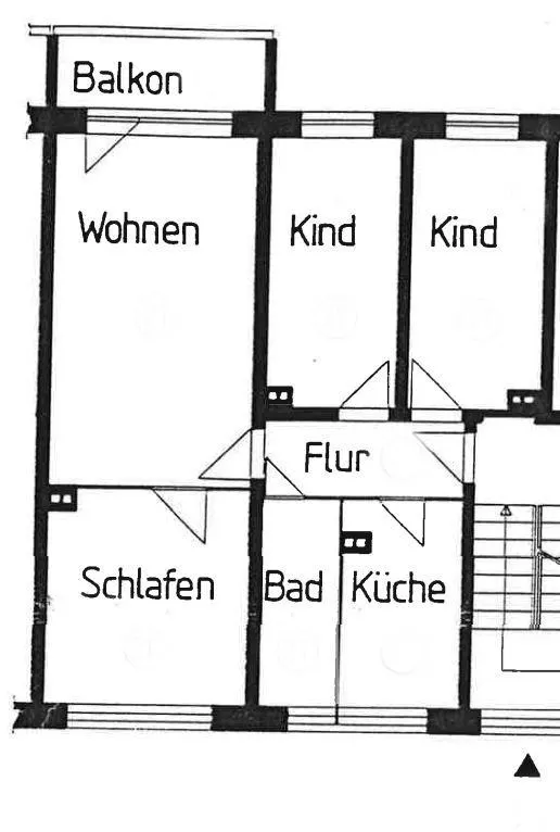 Grundriss für 4-Raum-Etagenwohnung in Gera-Langenberg